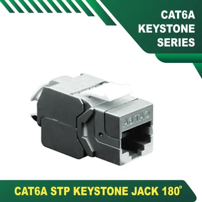 keystone jack cat6a STP Tools Less CAT6A STP KEYSTONE JACK 180⁰ TOOLS LESS